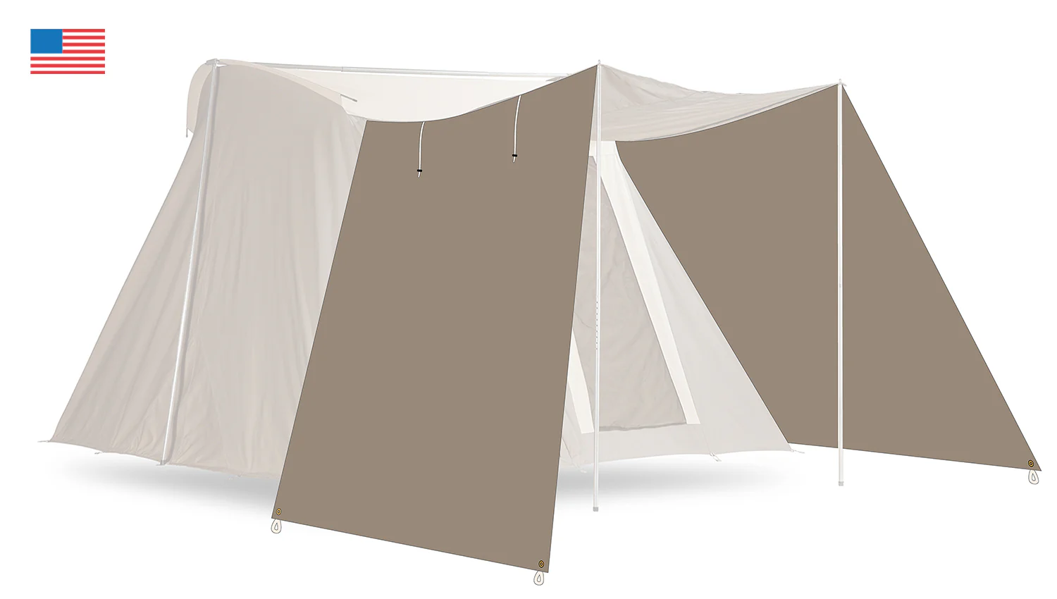 COTTON PORTICO AWNING PANELS for TRAVELER & FAMILY CAMPER - Image 8